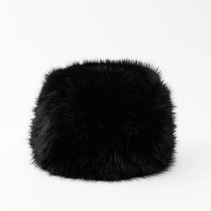 Zara Black Faux Fur Hat